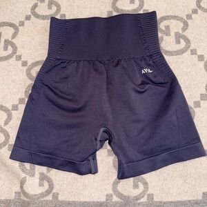 AYBL Blue Gray High-Waisted Workout Shorts